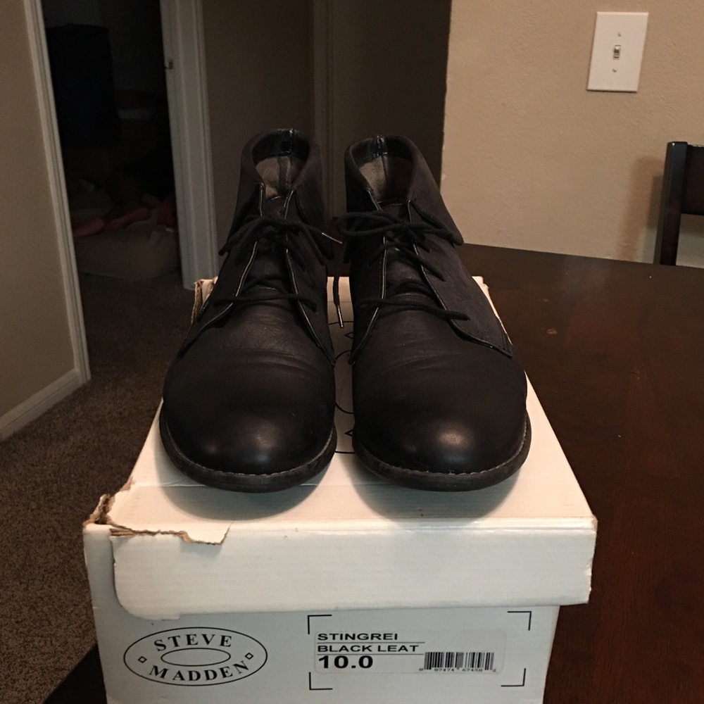 sale Steve Madden genuine leather booties stingrei - Picture 2 of 8